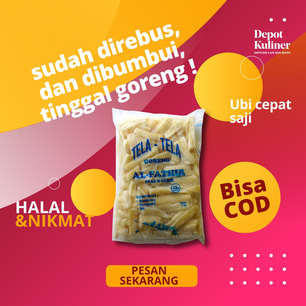 Tela-tela Ubi Singkong Frozen 1 Kg
