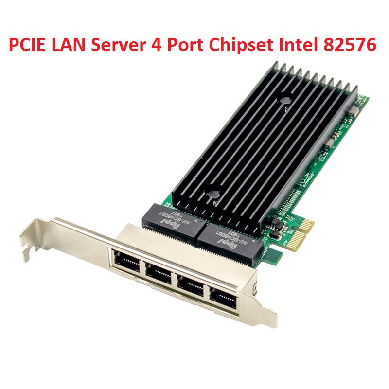 Lan Card Intel quad 4 port pci express x1 gigabit server adapter 82576