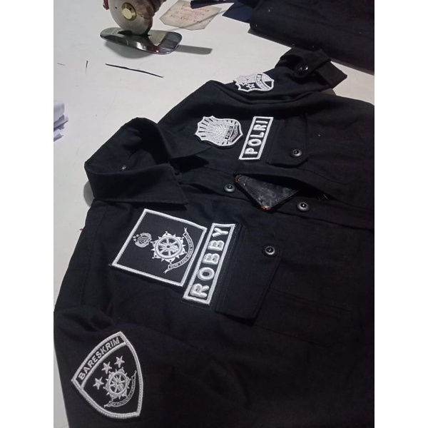 logo bordir custom velcro perekat satuan custom
