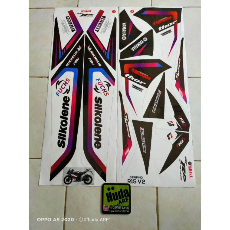 Striping r15 v1 v2 sticker r15 v1 v2Lis motor variasi r15 v1 v2