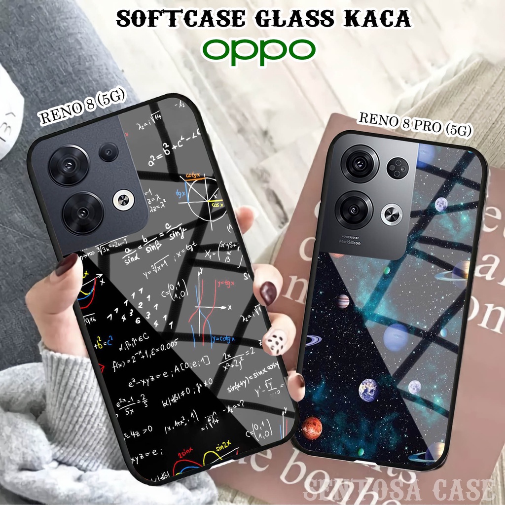 Softcase Glass Kaca OPPO RENO 8 (5G) & RENO 8 PRO (5G) - Casing HP OPPO RENO 8 & 8 PRO (5G) [ S29 ].