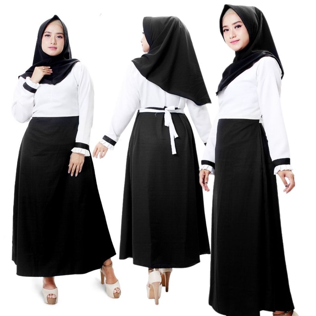 Gamis Seragam Kerja PDH PNS Hitam Putih