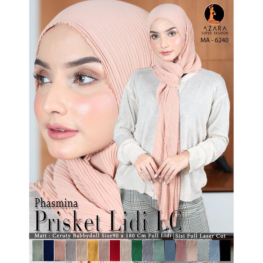 PASHMINA PLISKET LIDI FULL LASER CUT / PLISKET PLEATED SHAWL