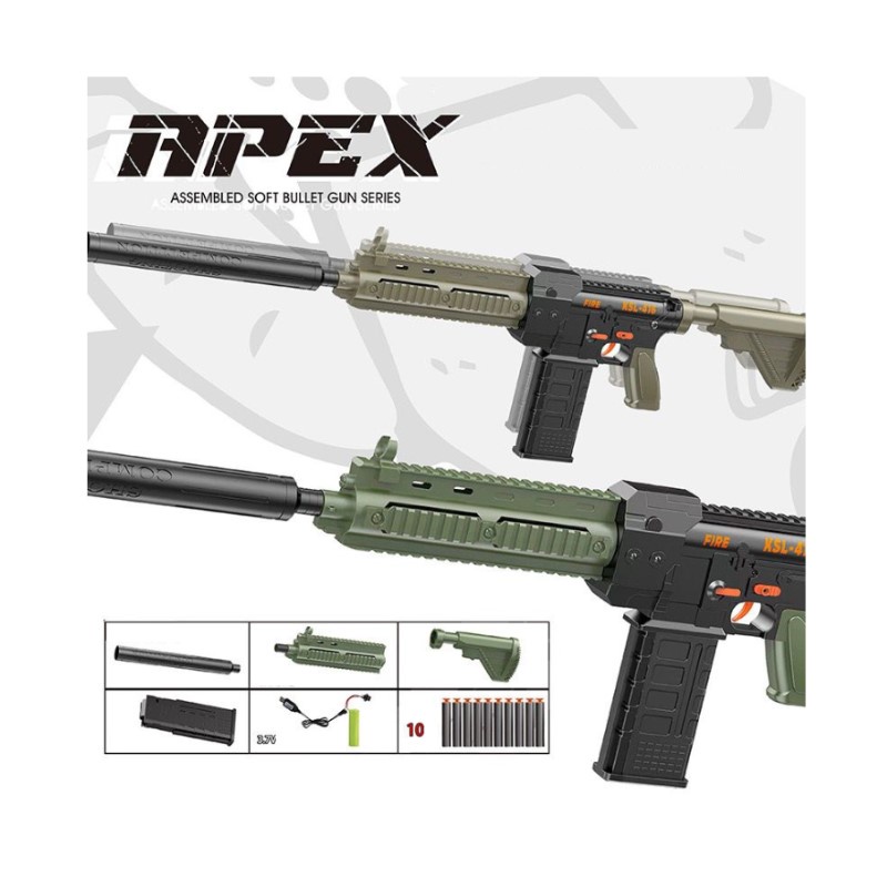 Mainan Anak PISTOL APEX KSL-416 Mainan Tembakan Series Pubg Soft Gun