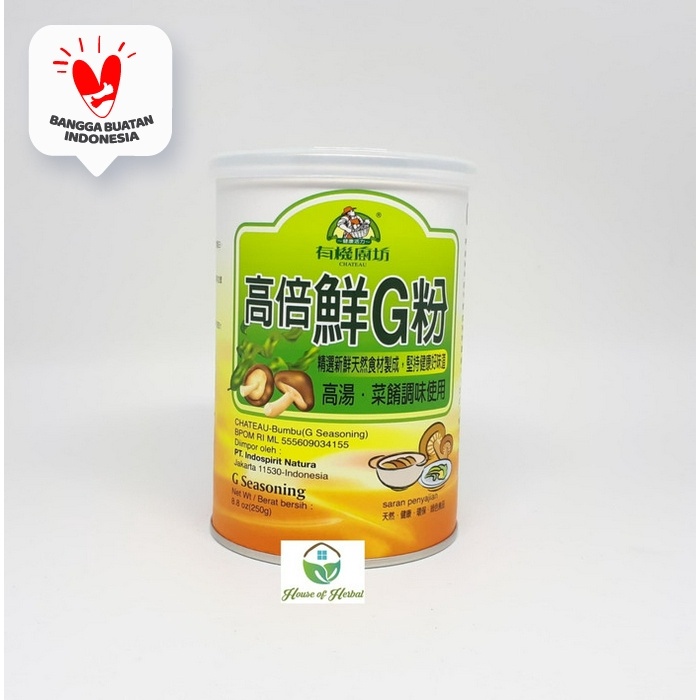 

Kaldu Jamur Chateau Vegetarian G Seasoning 250 gr