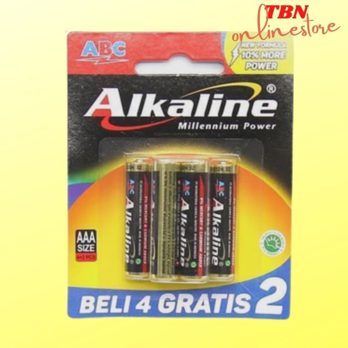 Baterai ABC ALKALINE AA A2 6Pcs Batrai AAA A3 ABC ALKALINE 4+2 LR06