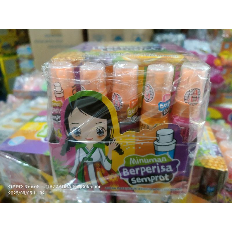 

permen semprot aneka rasa buah isi 30 .
