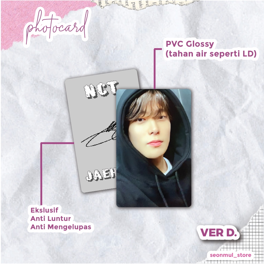 RARE!! PHOTOCARD PC JAEHYUN HOODIE / PHOTOCARD PC JAEHYUN HOODIE ABU ABU / PHOTOCARD PC JAEHYUN HOODIE HITAM