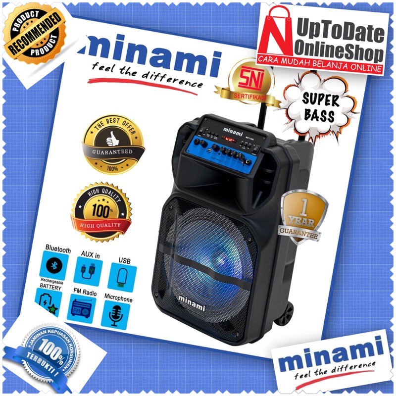 SPEAKER AKTIF 12INCH MINAMI PARTY BOX 200 WIRELESS BLUETOOTH