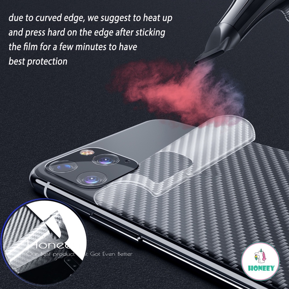 Clearance sale Matte Back Screen Protector for IPhone 6s 7 8 Plus XS Max 11 Pro Max Protective Film Carbon Fiber Sticker