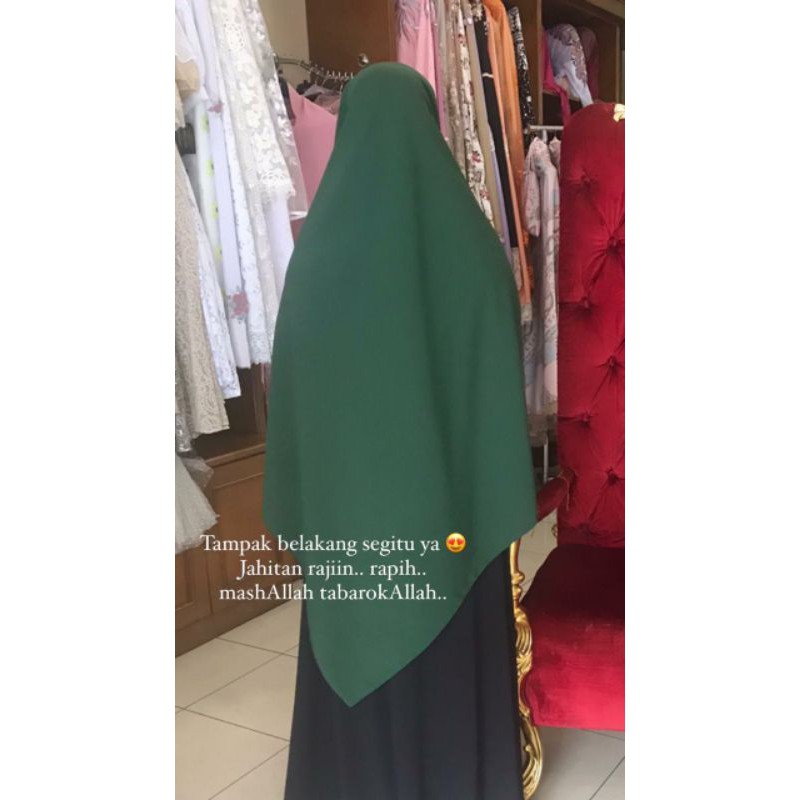 hijab syari segiempat jetblack