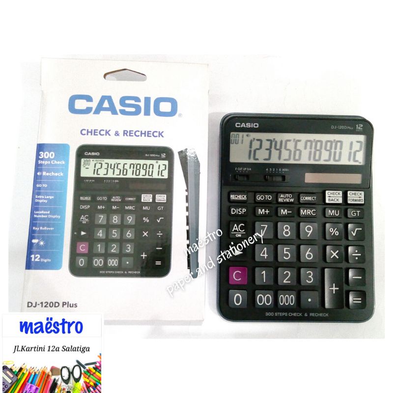 

Kalkulator Casio DJ-120D Plus 12 Digits Check Recheck / Calculator 12 Digits