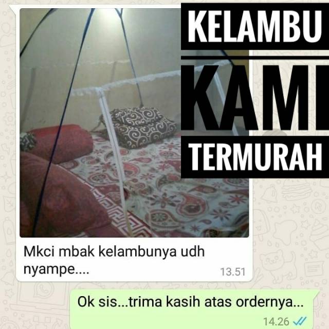 Kelambu Lipat Merk Butterfly Ukuran 200x200