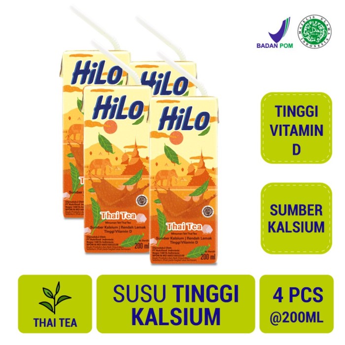 

MINUM-SIAP-DRINK-TO-READY- HILO THAI TEA 200ML (4 PCS) -READY-TO-DRINK-SIAP-MINUM.