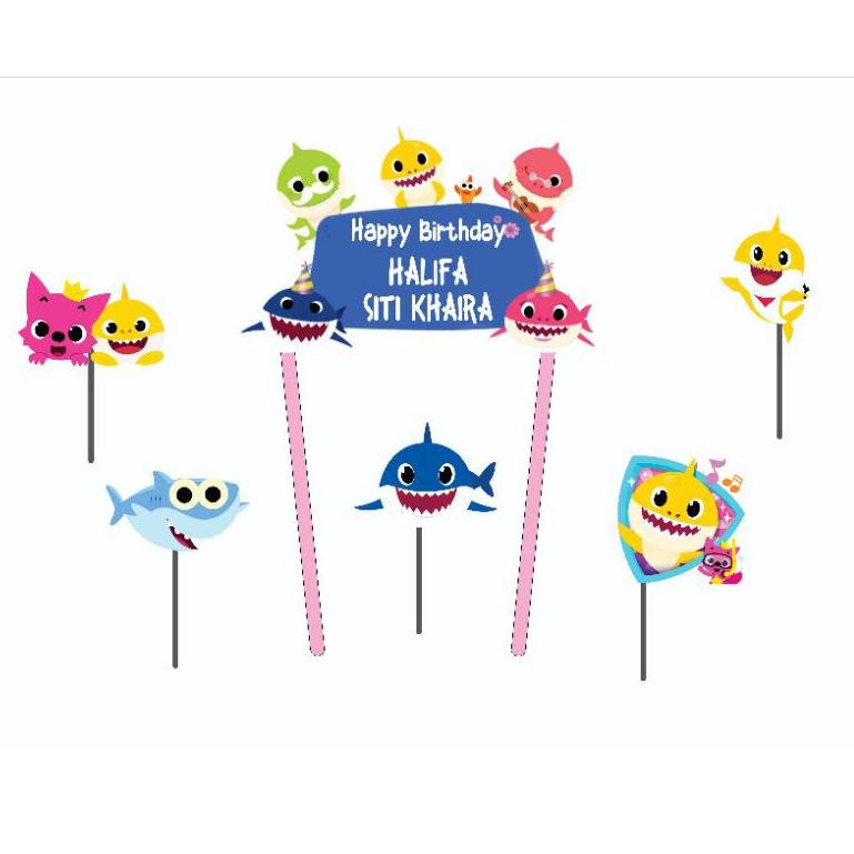 Topper Cake Baby Shark PAKE NAMA W04V