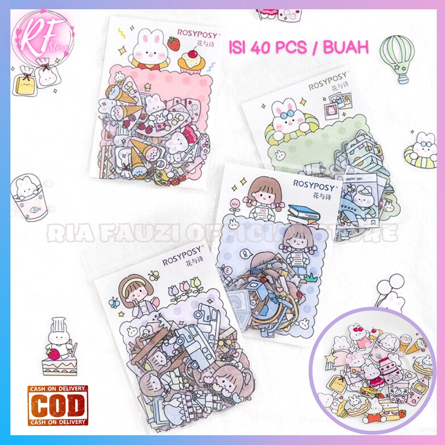 

Sticker Sweet Little Girl 40 Lembar Stiker Dekorasi Buku Diary Catatan Anak Sekolah Stiker Rosyposy