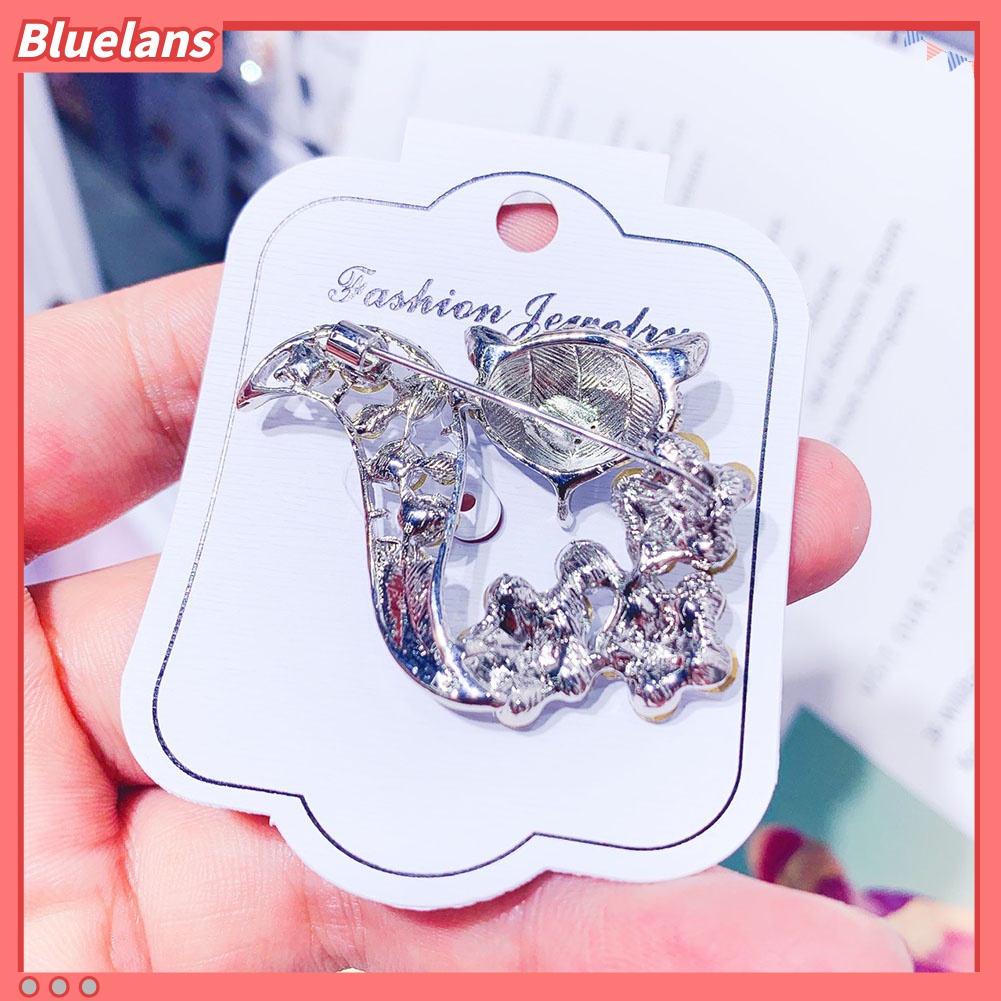 Bros Pin Bentuk Rubah Butterfly Kelinci Aksen Berlian Imitasi Untuk Wanita