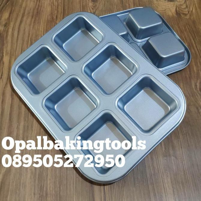 Loyang Kue Cupcake Muffin Brownies Kotak Teflon Anti Lengket