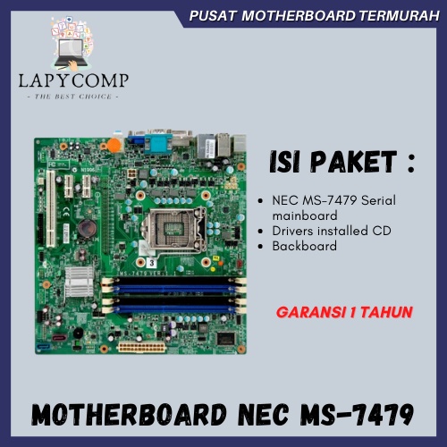 MOTHERBOARD NEC MS-7479 WITH LGA 1155 MOBO NEC MURAH TERBARU MTB NEC MS-7479 DDR3