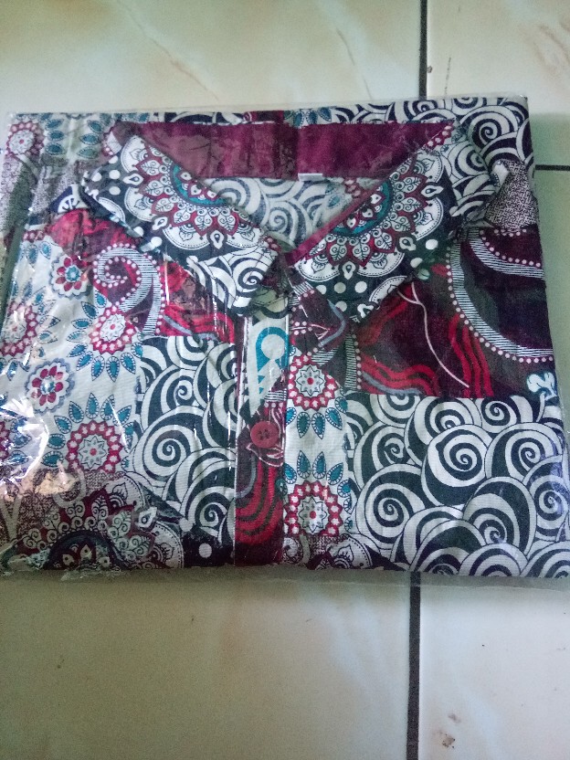 Kemeja Batik Pria Dewasa Lengan Pendek Slim Fit, 113ab#