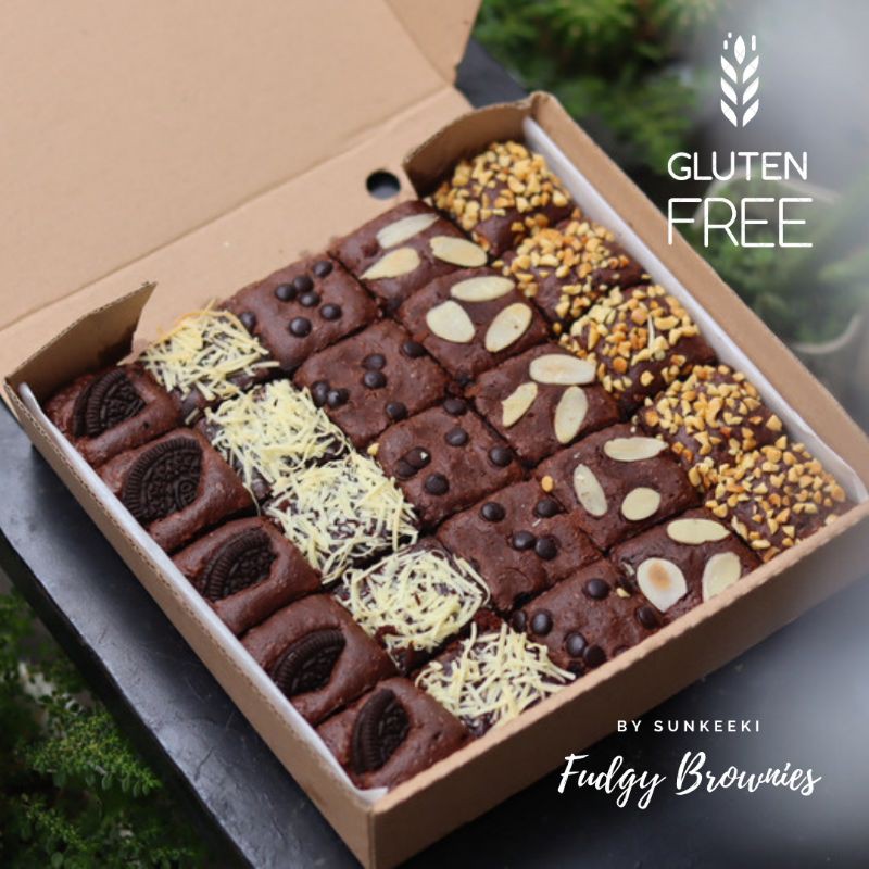 

Mocaf Fudgy Brownies 25 slice (Tepung mocaf 100% dan full butter)