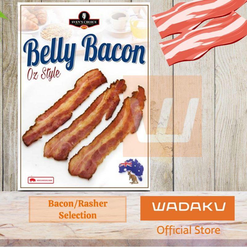 

Daging Belly Bacon Sven's Choice babi oz style 250g sven