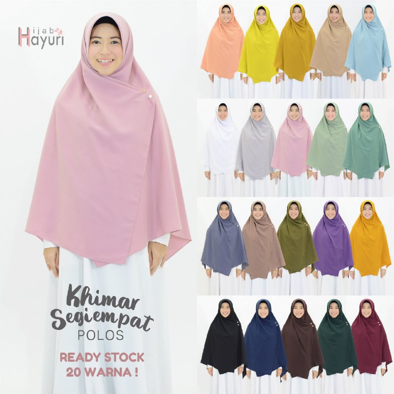 Jilbab Segiempat / Segiempat Wolfis / Hayuri Hijab / Segiempat Hayuri
