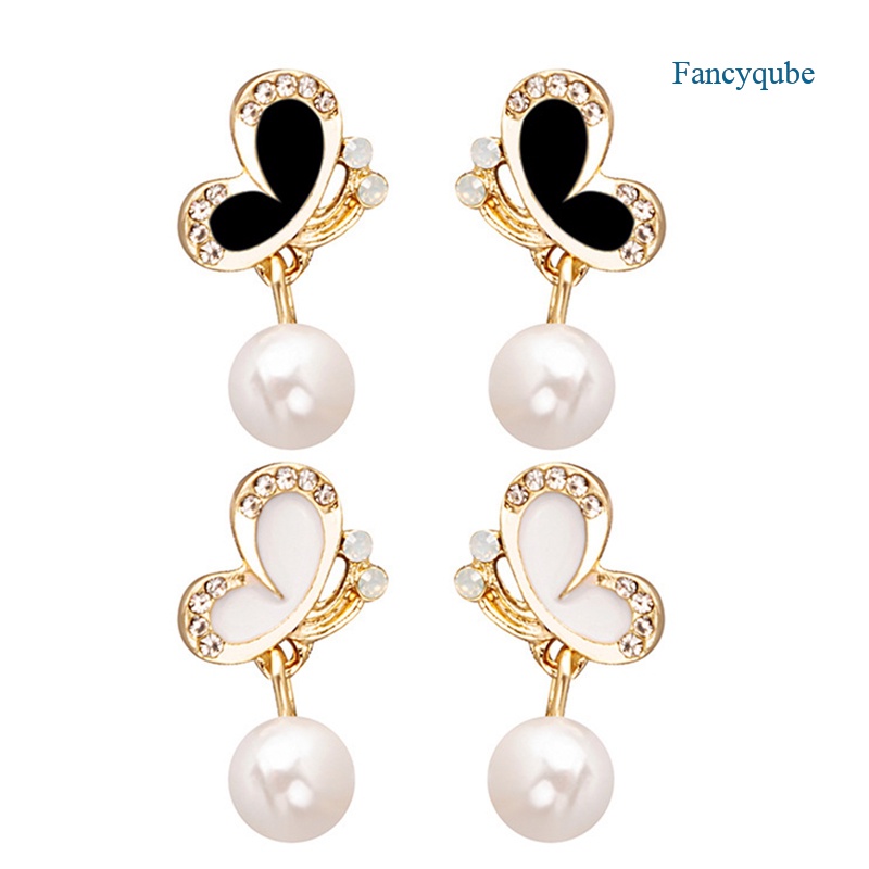 Anting Stud Jarum S925 Silver Aksen Mutiara Berlian Gaya Retro Korea Untuk Wanita