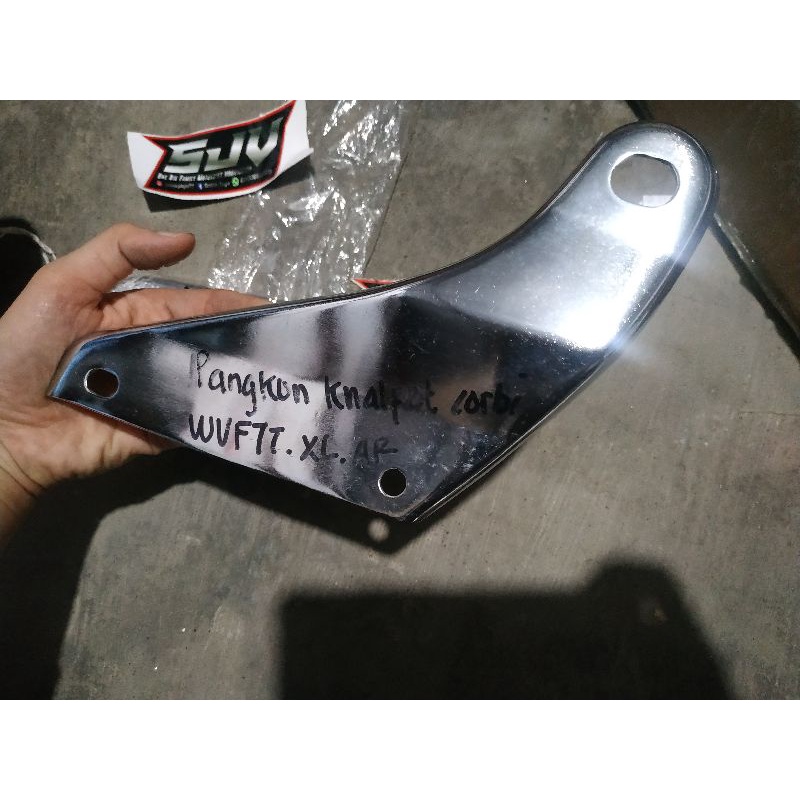 PANGKON KNALPOT CORBI CHROME BAHAN TEBAL TERMURAH