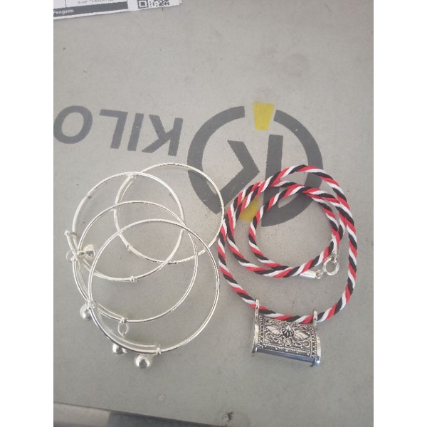 perhiasan bayi 3 bulanan perak slaka asli bandong gelang tigabulanan