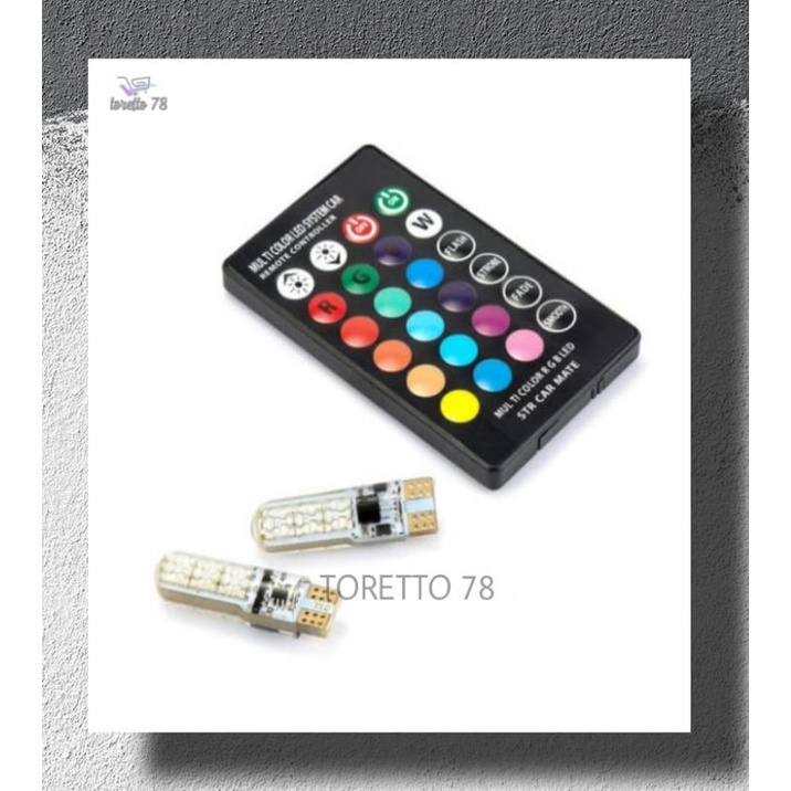 T10 RGB Remote Jelly Gel Lampu LED T10 RGB 16 Warna