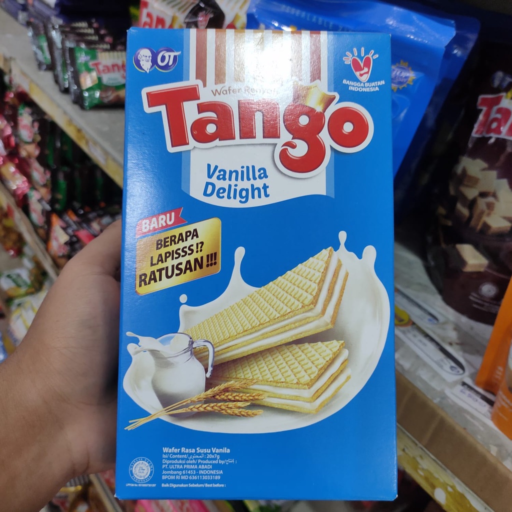 TANGO Wafer Renyah Rasa Vanilla Delight 7gr Isi 20pcs / Box