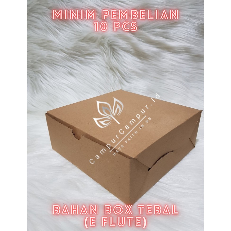 

Box Kardus Eflute Gift Box Birthday Coklat Polos 18x18x7 Packaging Kardus Olshop