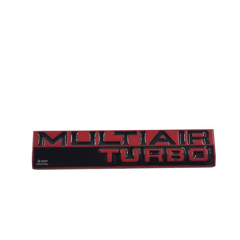 1pc Stiker Emblem Logo Multi Air Turbo Bahan Metal Untuk Dekorasi Mobil