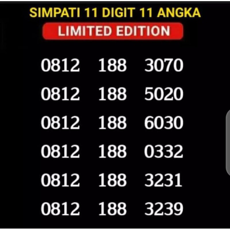 Simpati 11 digit