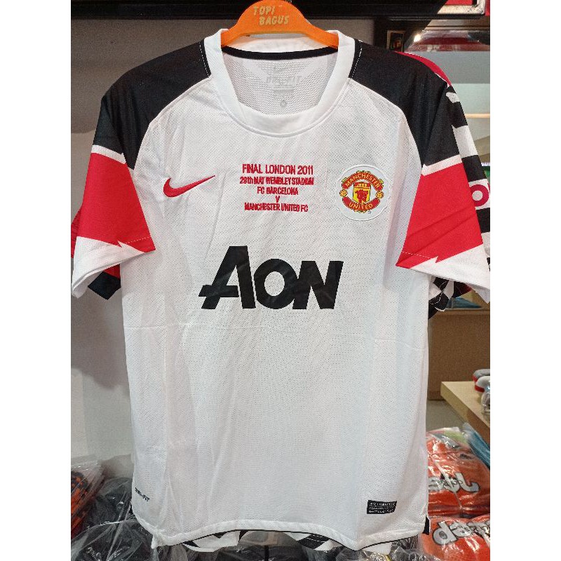 Jersey MU Away AON Retro Clasik Final London 2010/2011 Import