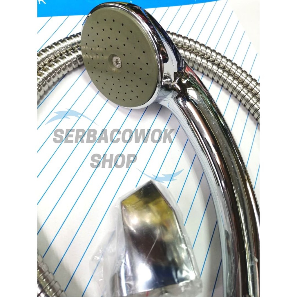 Shower Mandi Hand Shower Fleksibel Chrome Nikken Termurah Berkualitas