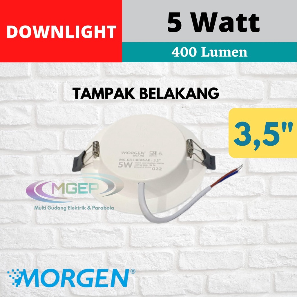 Morgen Downlight Bulat Grand Series IB Tanam 5 Watt White Super Murah