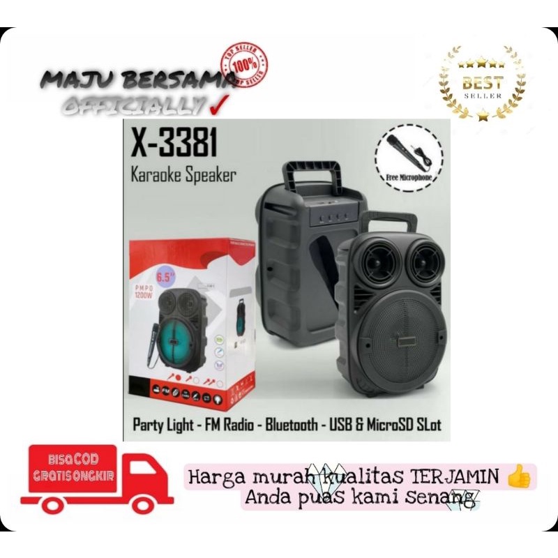 MB - Speaker Bluetooth KIMISO KMS 3381 Free Mic / Speaker Aktif Kimiso kms-3381 High Quality