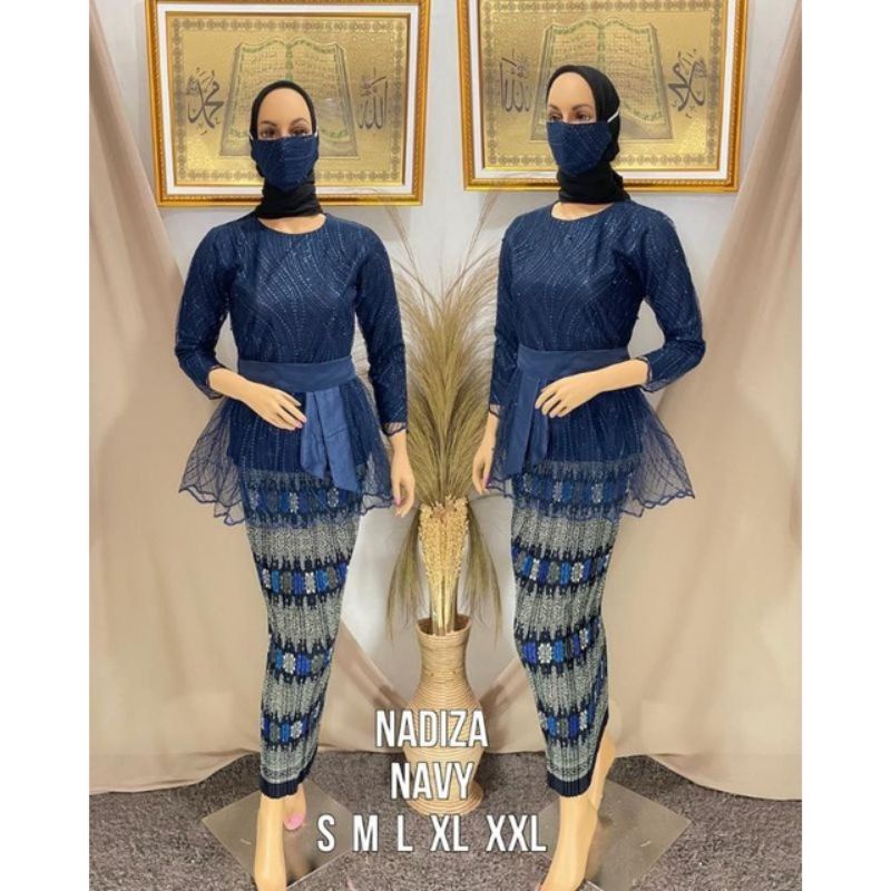 FN• SETELAN KEBAYA BLOUSE NADIZA TULLE MEWAH ~ KEBAYA MODERN TERBARU ~ KEBAYA HIJAB TERLARIS 2022 ~ 