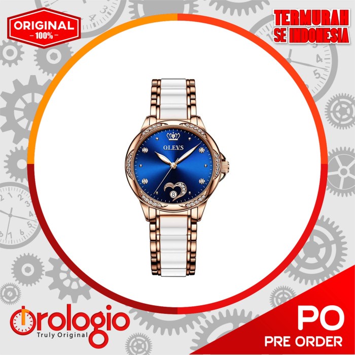 OLEVS Ladies Watches Automatic Date Self Winding 2021-6631 Blue
