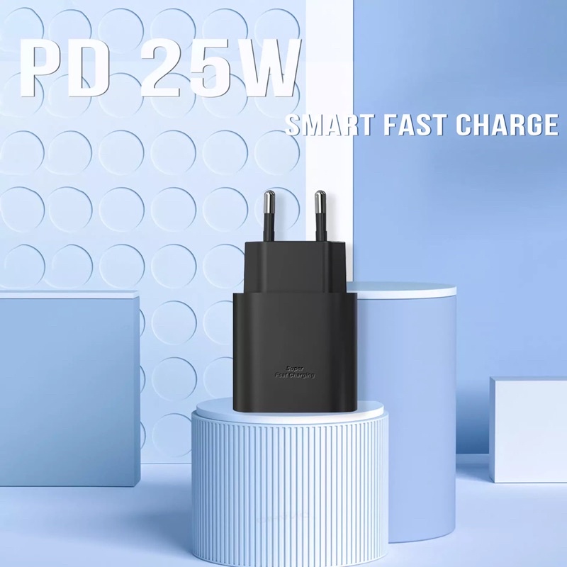 Casan - Adaptor - Travel Charger Samsung Note 20 25w Fast Charging Usb Tipe-C Kualitas 100% Packingan Import