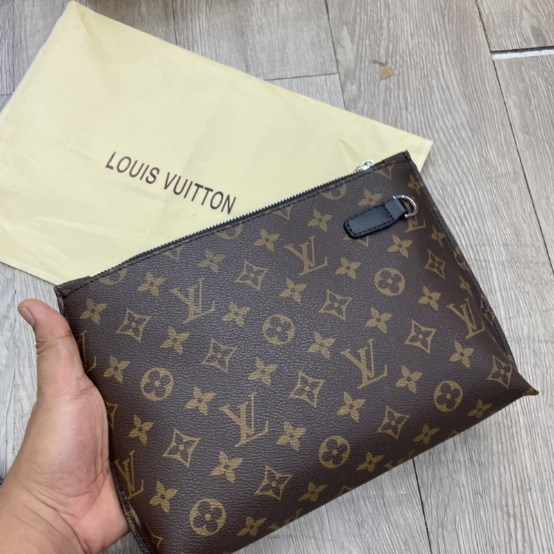 clutch Louis Vuitton import free box clutch pria wanita lv Pouch bag lv