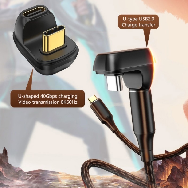 Adapter Konverter USB Tipe C 5A 100W Male Ke Female 8K @ 60Hz Fast Charging Untuk SmartPhone / Laptop