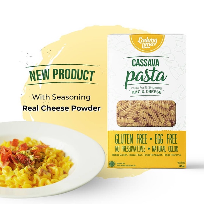

pasta-aneka- ladang lima cassava pasta - mac & cheese 115gr -aneka-pasta.