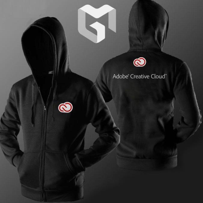 Jaket Hoodie Sweater Adobe Creative Cloud Adobe Cc  Sweatshirt Zipper