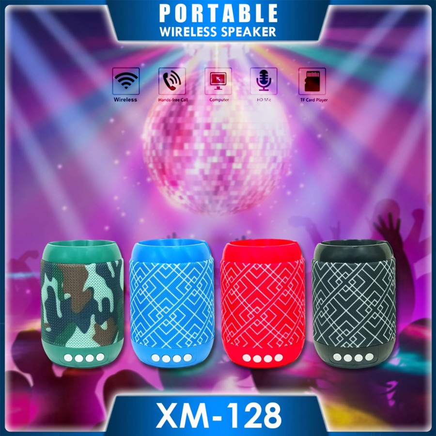 Speaker Portable Bluetooth ERRLY XM-128 Plug-in Phone Stand Dual Hp