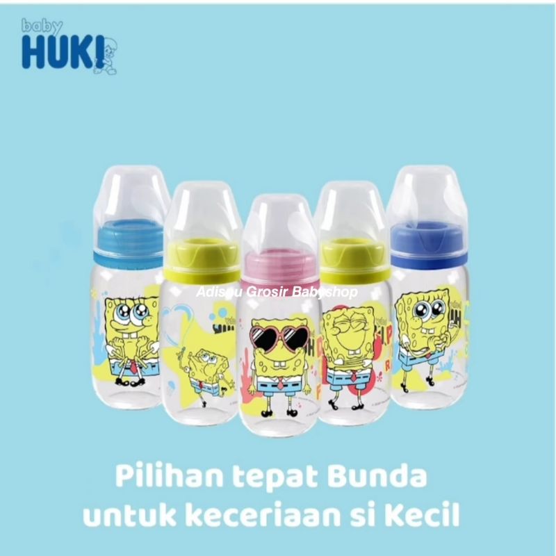 Baby Huki Botol Susu Bayi Dot Gepeng Orthodontic BPA Free  60 CI0342 | 120 CI0330 | 240 CI0329