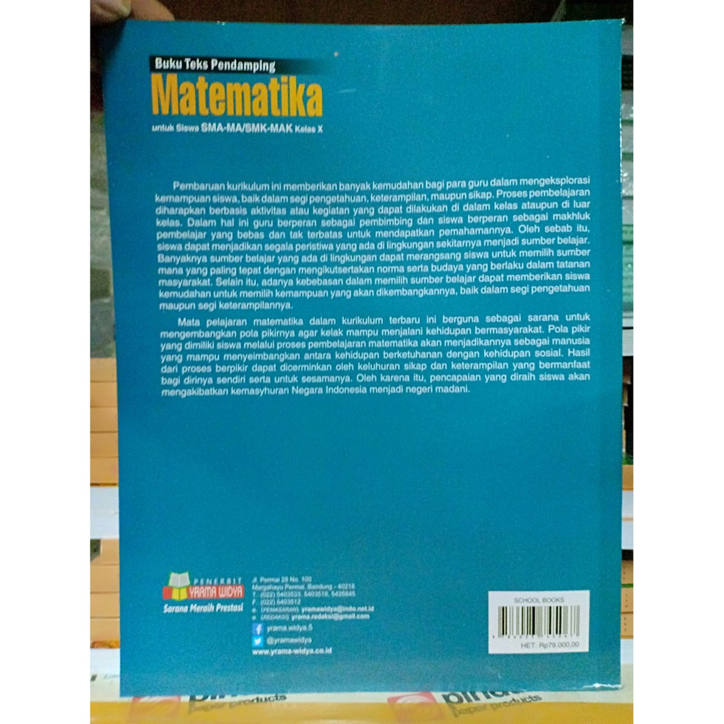 Buku Sma Matematika Sma Ma Kls X Wajib K13 Revisi Shopee