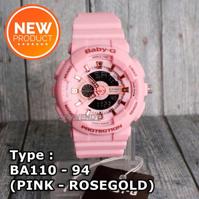 SALE MURAH  Baby-G Shock BA-110 Pink Jam tangan digital wanita